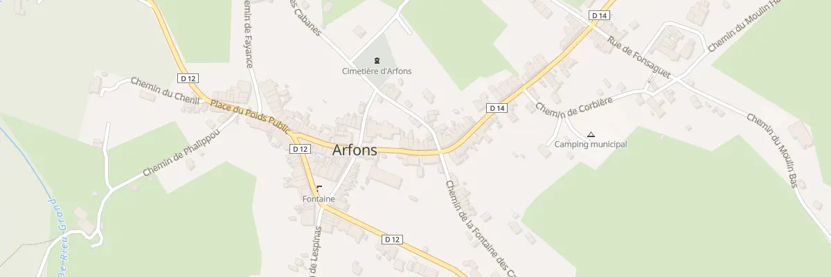 Plan du 27 Rue de l’Eglise à Arfons