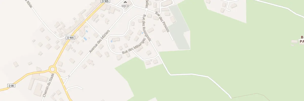 Plan du 2 Rue des Merles à Mirandol-Bourgnounac
