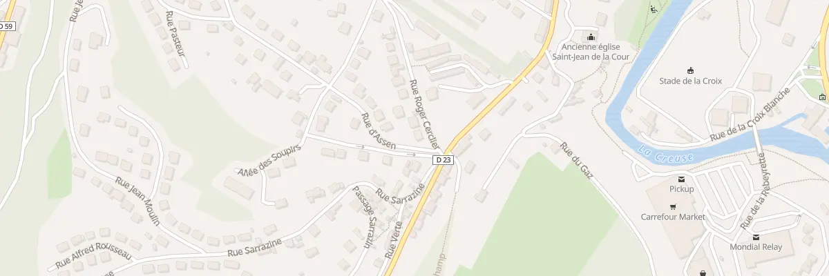 Plan du 24 Rue Roger Cerclier à Aubusson