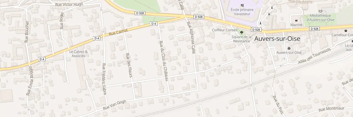 Plan du 4B Rue du Clos du Château à Auvers-sur-Oise