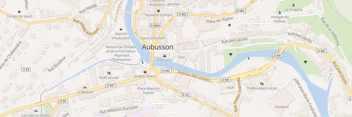Plan du 4 Rue Jean Jaurés à Aubusson