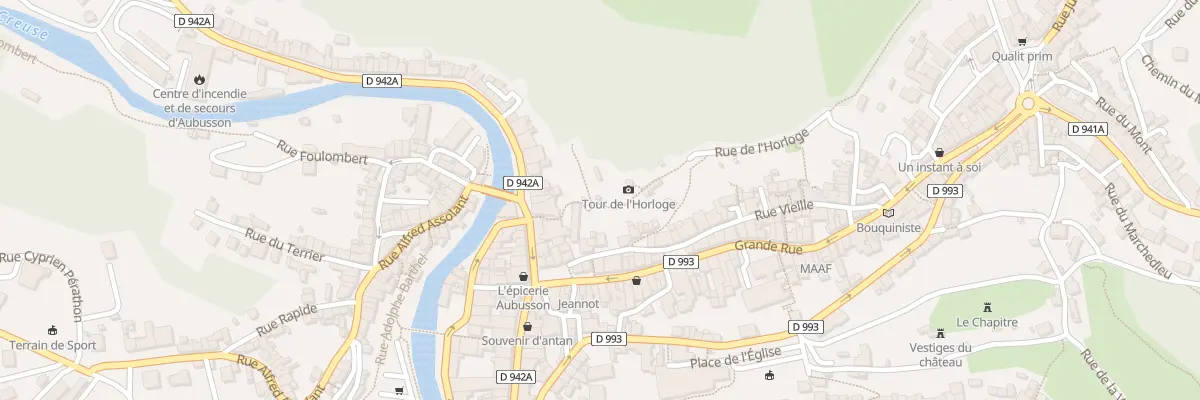 Plan du 9001 All de l’Horloge à Aubusson