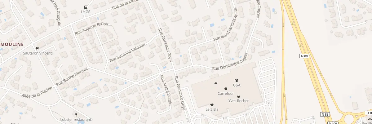 Plan du 3 Rue Dominique Ingres à Albi