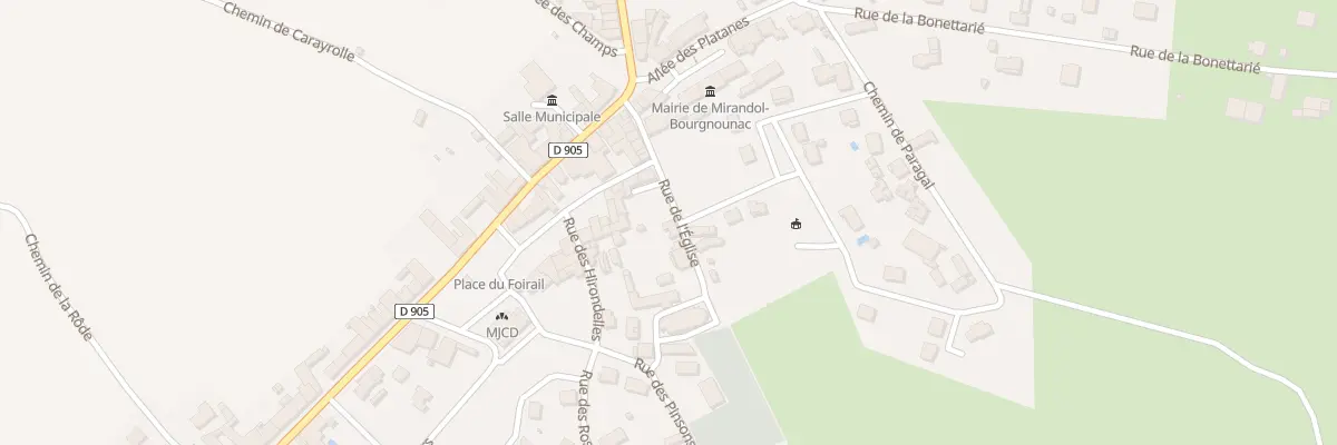 Plan du 11 Rue de l’Église à Mirandol-Bourgnounac