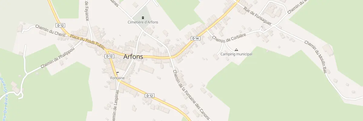 Plan du 2 Rue de la Colombe à Arfons
