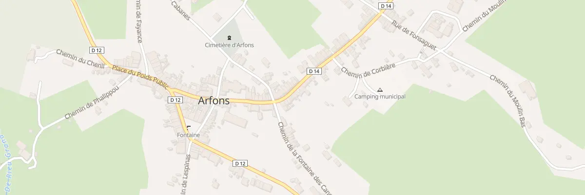 Plan du 8 Rue de la Colombe à Arfons