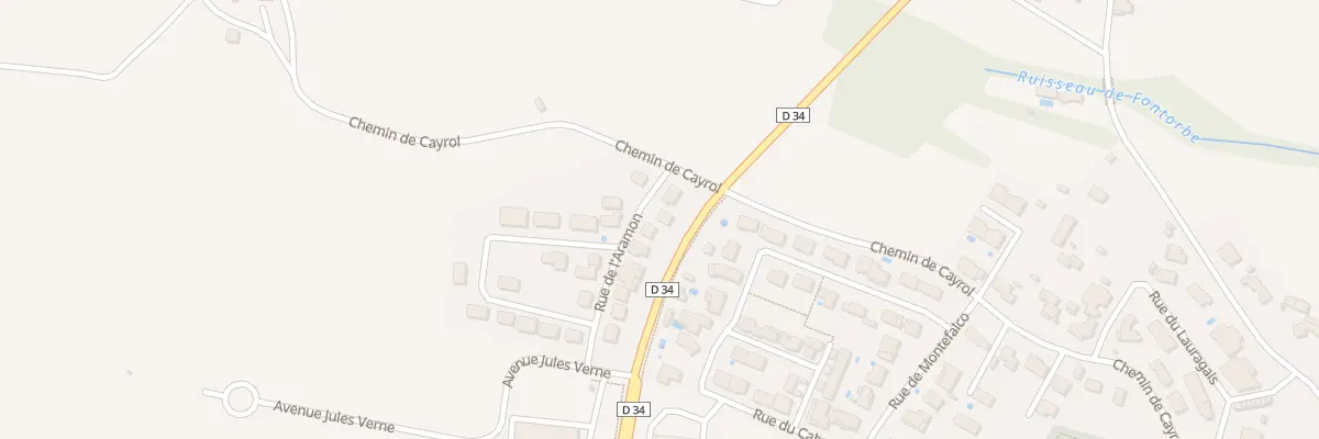 Plan du 14 Rue de l’Aramon à Alzonne