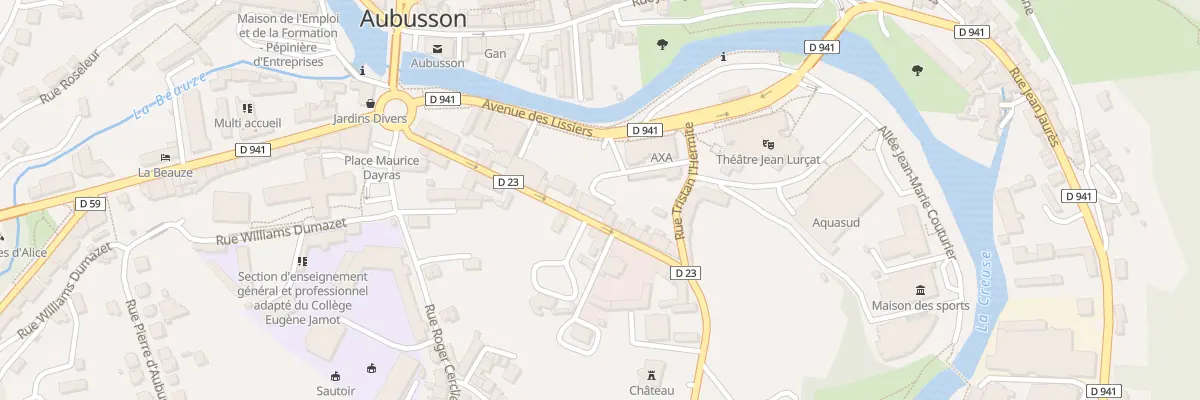 Plan du 7 Rue Saint Jean à Aubusson