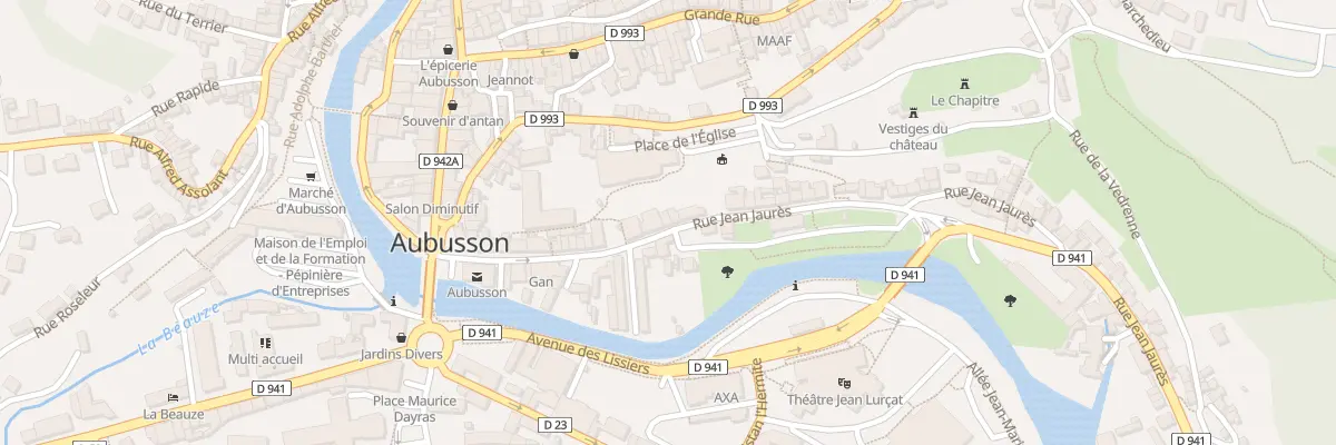 Plan du 25 Rue Jean Jaurés à Aubusson