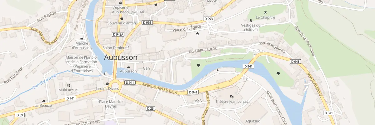 Plan du 10A Rue Jean Jaurés à Aubusson