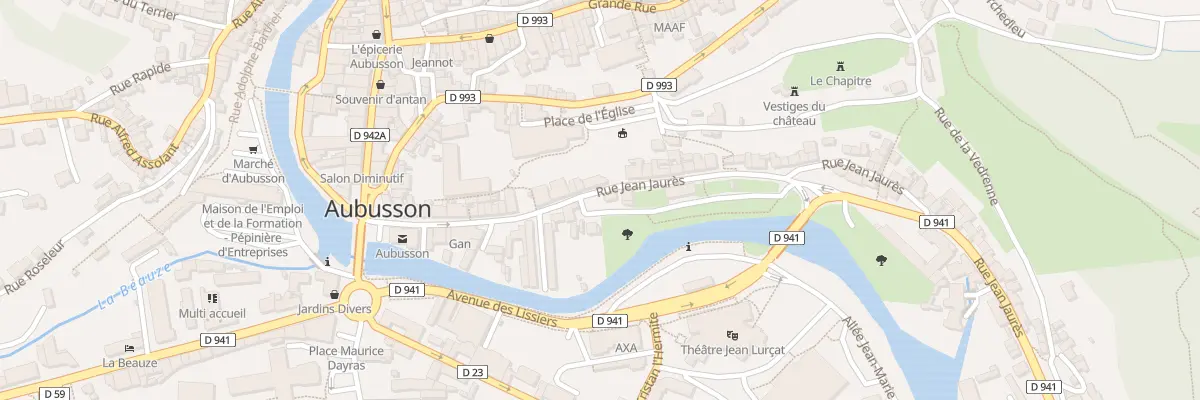 Plan du 12 Rue Jean Jaurés à Aubusson