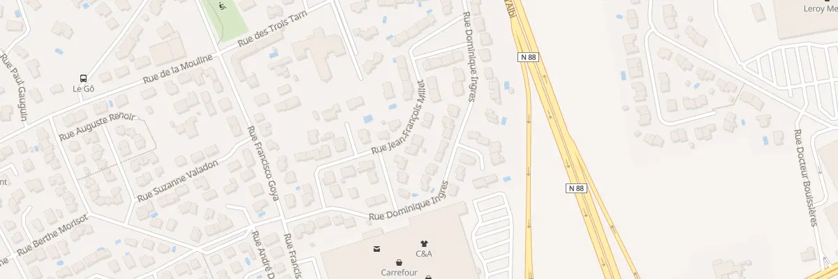 Plan du 18 Rue Jean-François Millet à Albi