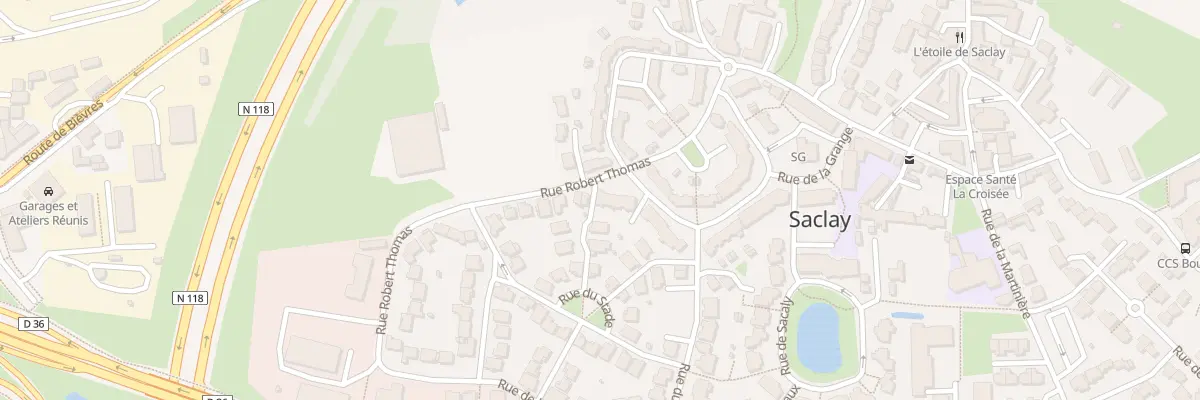 Plan du 9 Rue Robert Thomas à Saclay