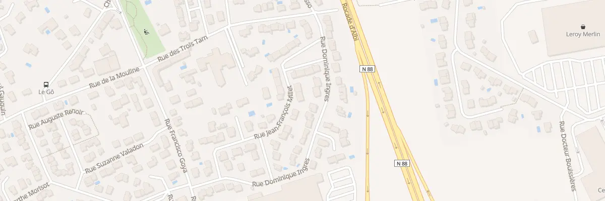 Plan du 24 Rue Jean-François Millet à Albi