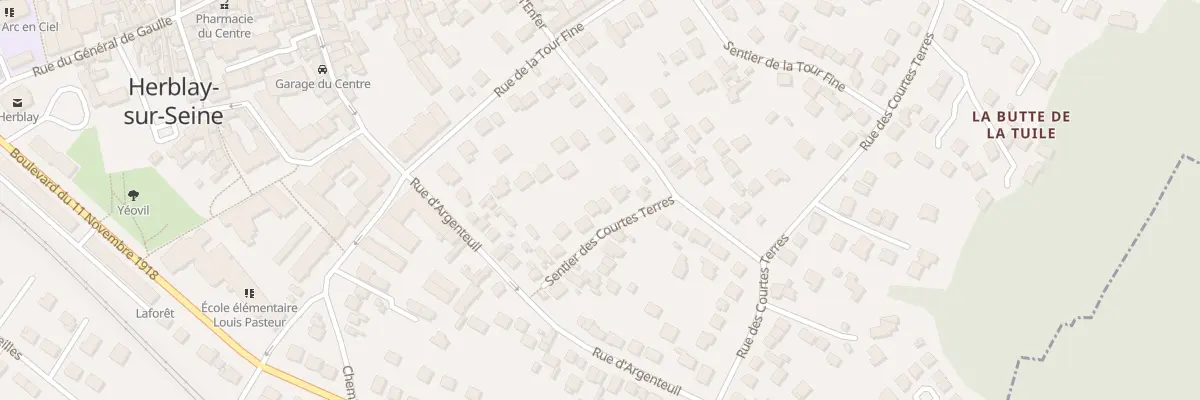 Plan du 13 Sen des Courtes Terres à Herblay-sur-Seine