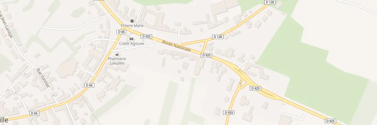 Plan du 21 Rte Nationale à Bernaville