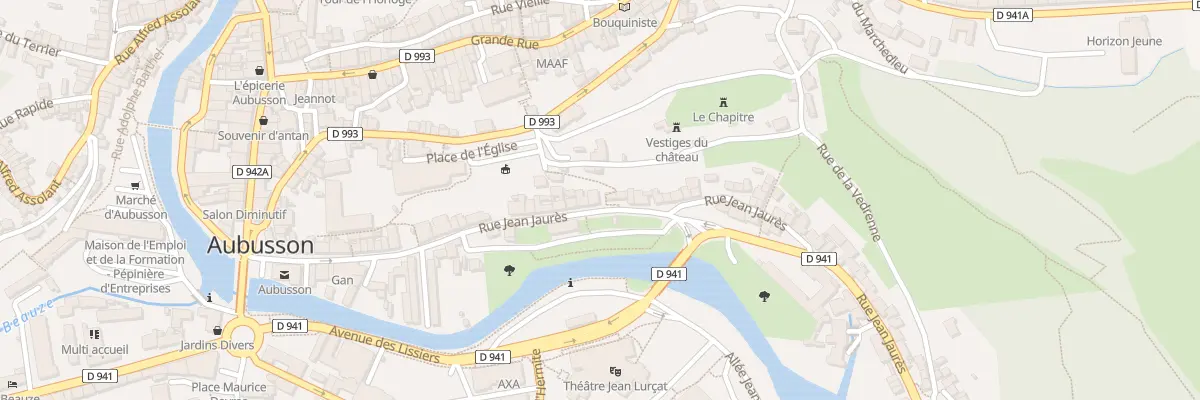 Plan du 43A Rue Jean Jaurés à Aubusson