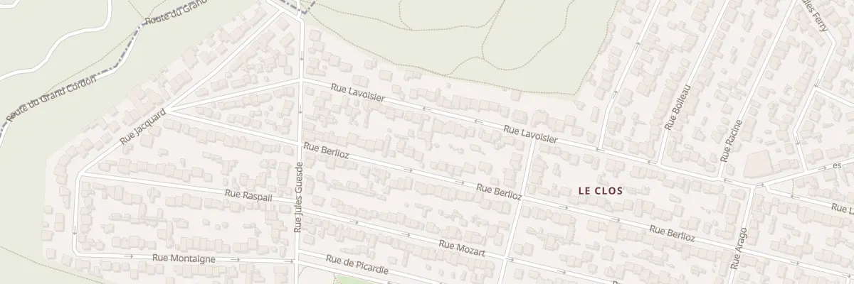 Plan de la Rue Lavoisier à Vélizy-Villacoublay