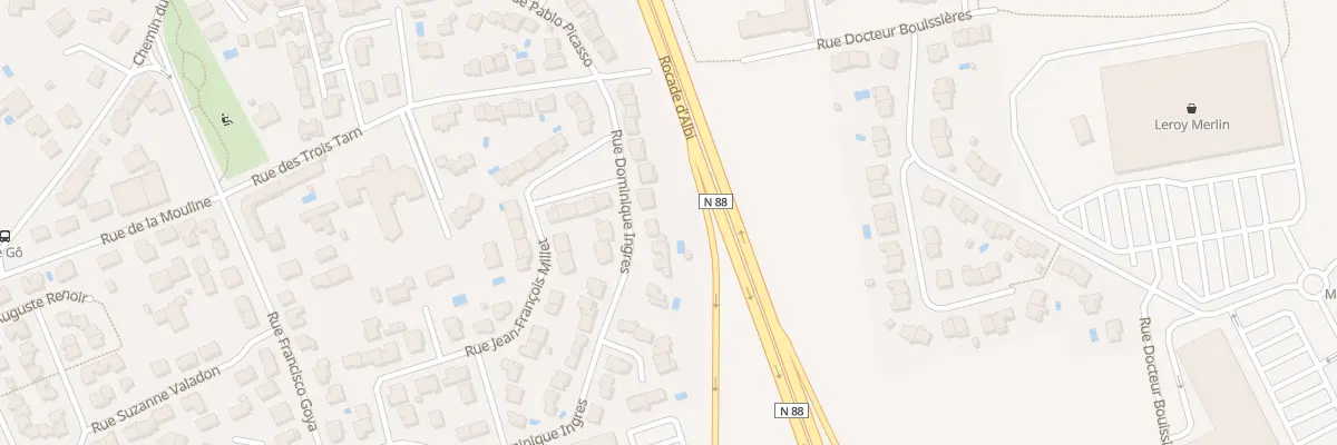 Plan du 38 Rue Dominique Ingres à Albi