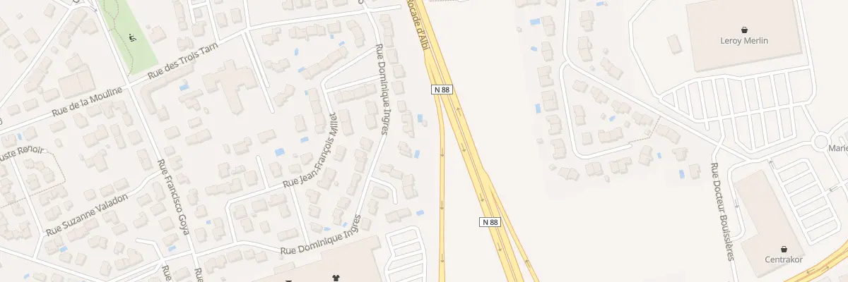 Plan du 34 Rue Dominique Ingres à Albi