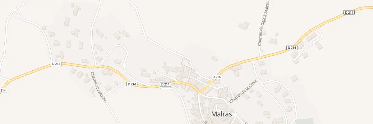 Plan de la Rue du Parc à Malras
