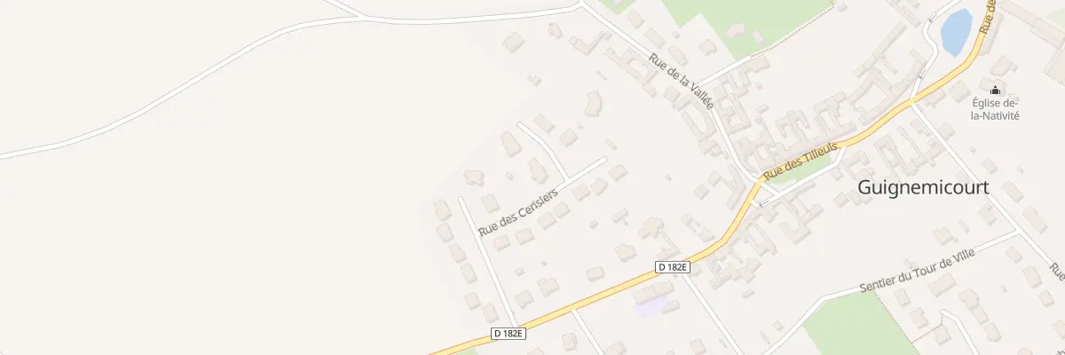 Plan du 9 Rue des Cerisiers à Guignemicourt