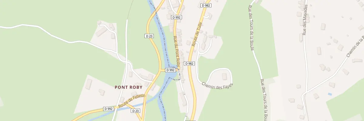 Plan du 27 Rue du Pont Roby à Felletin