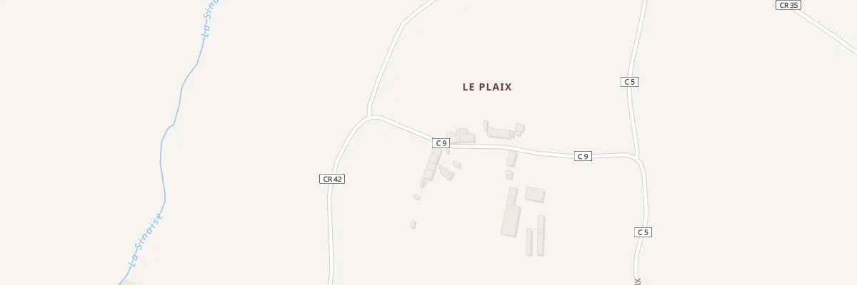 Plan du 2 Le Plaix à Urciers