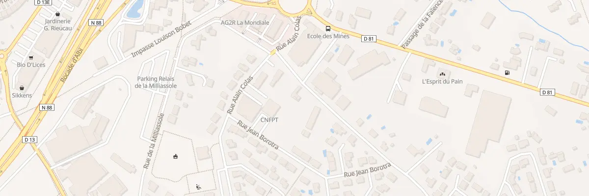 Plan du 8 Rue du Mas de Bories à Albi