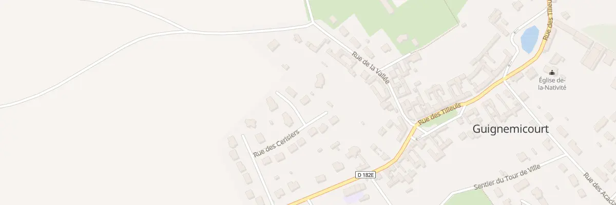 Plan du 16 Rue des Cerisiers à Guignemicourt