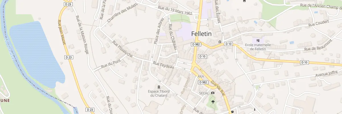 Plan du 1 Rue Detournée à Felletin