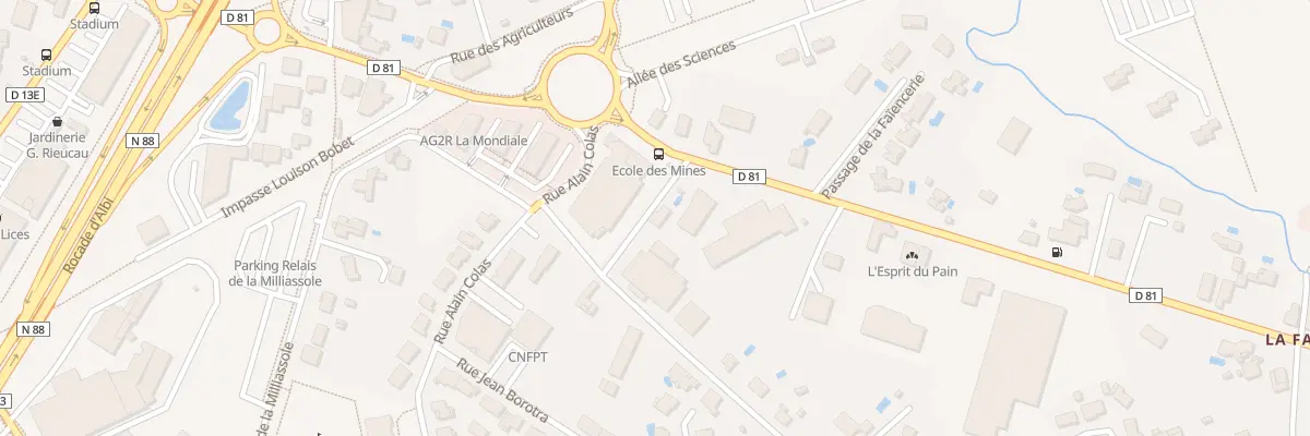 Plan du 32 Rte de Teillet à Albi