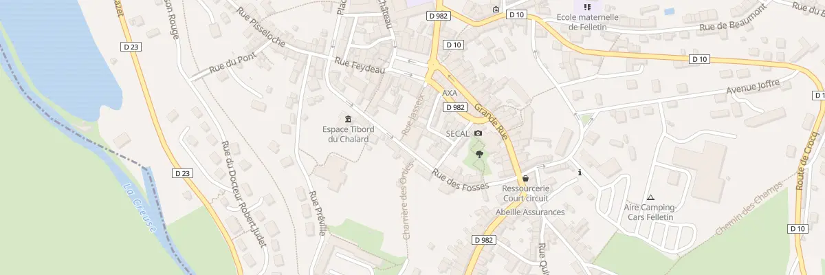 Plan du 12 Rue des Fossés à Felletin