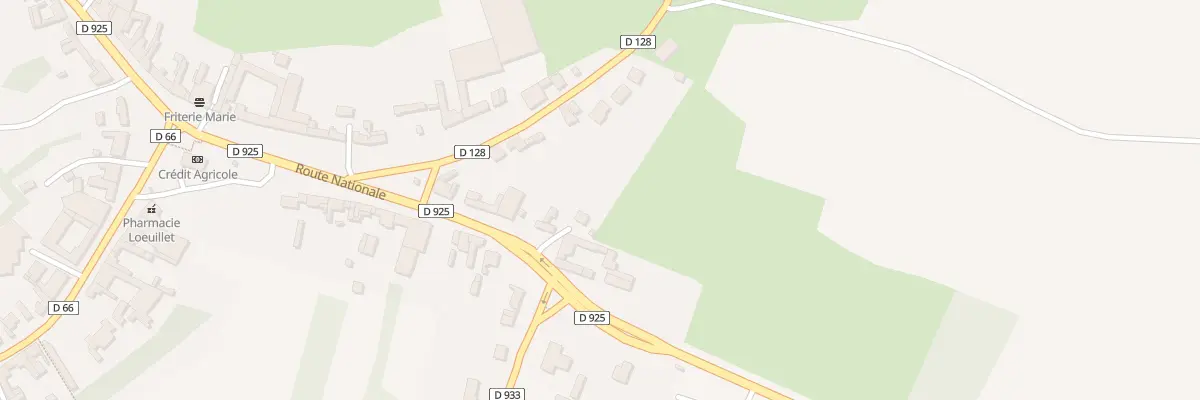 Plan du 16 Rte Nationale à Bernaville