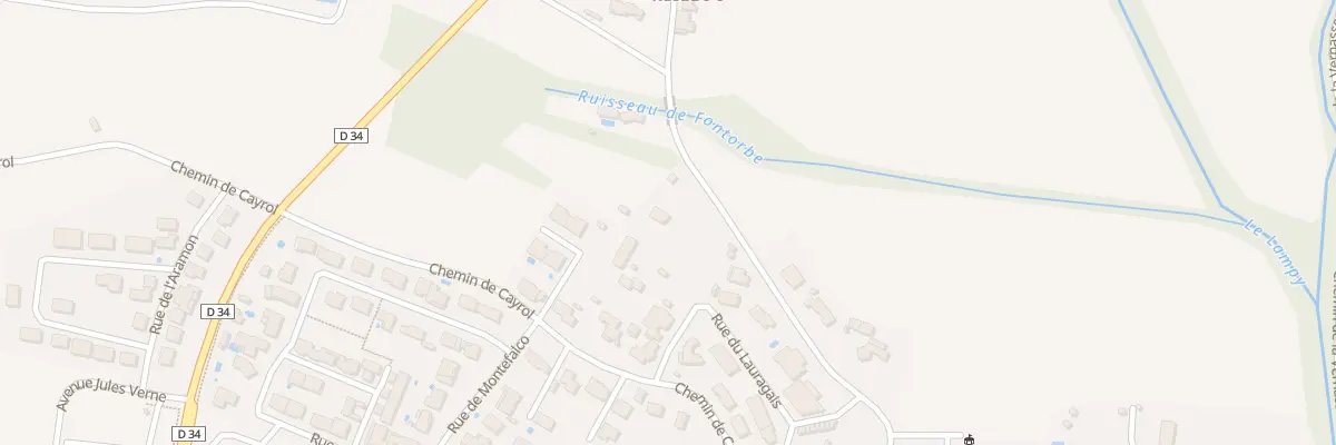 Plan du 7 Rte de Raissac à Alzonne