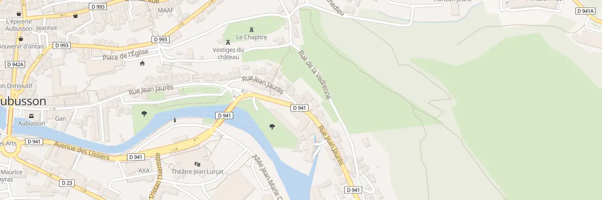 Plan du 83 Rue Jean Jaurés à Aubusson