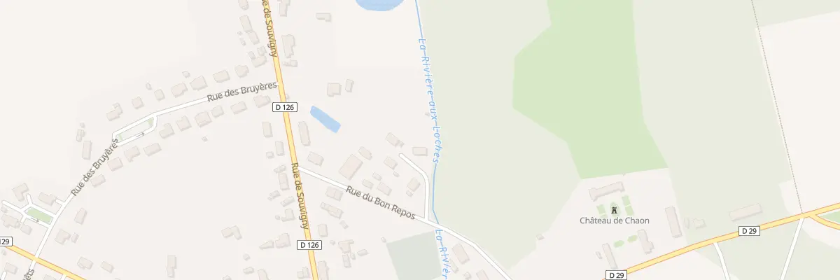 Plan du 2 Rue du Bon Repos à Chaon