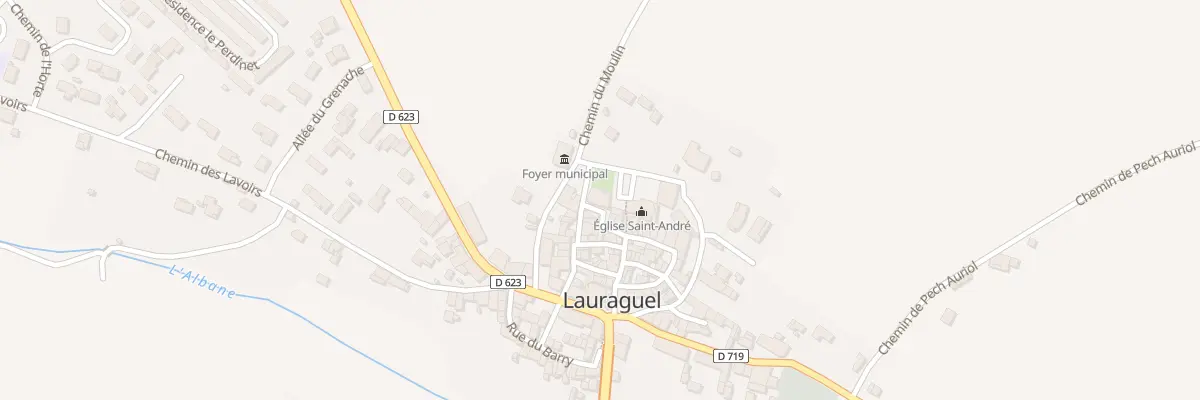 Plan du 13 Le Village à Lauraguel