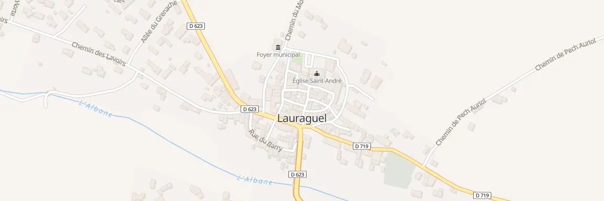 Plan du 30 Le Village à Lauraguel