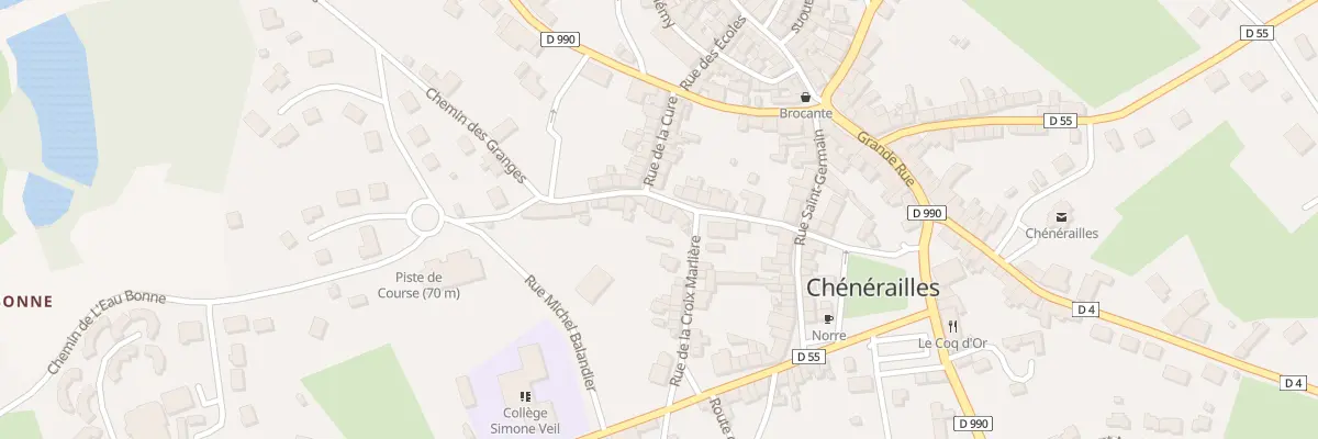 Plan du 11 Rue de la Gendarmerie à Chénérailles