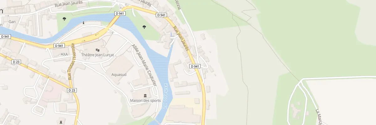 Plan du 28Q Rue Jean Jaurés à Aubusson