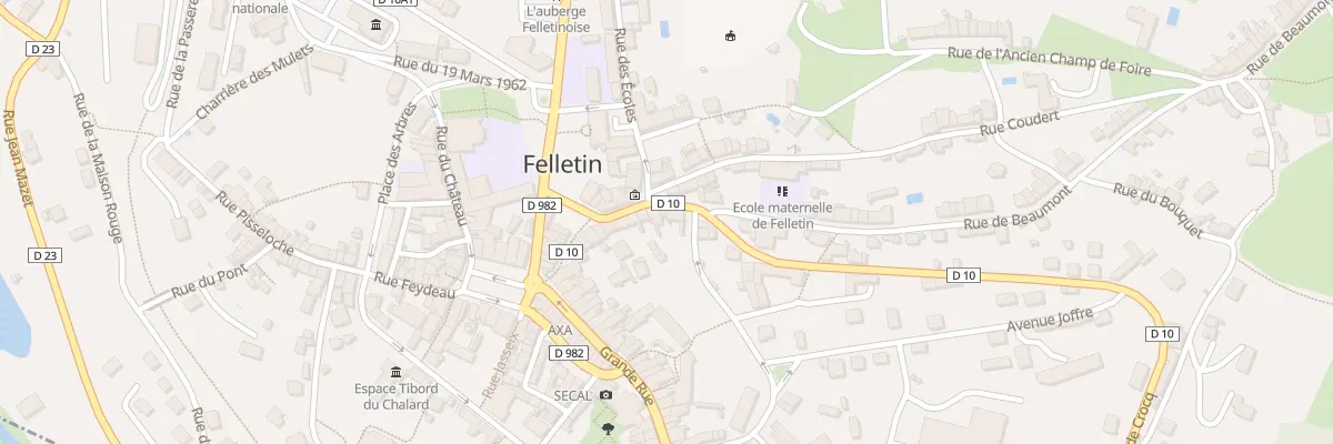 Plan du 14 Rte de Crocq à Felletin