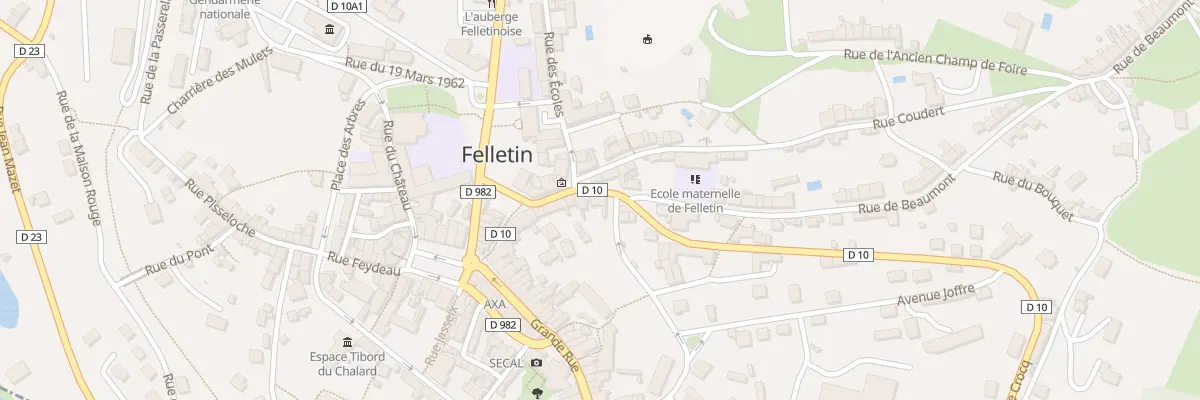 Plan du 16 Rte de Crocq à Felletin