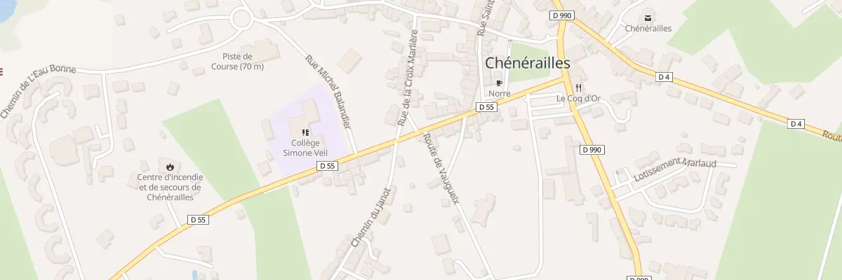 Plan du 7 Rte d’Ahun à Chénérailles
