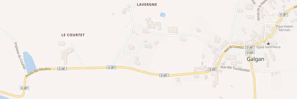 Plan du 416 Rte de Peyrusse à Galgan