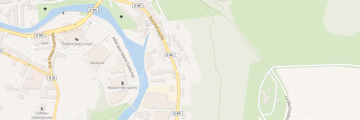 Plan du 2 Pl Jean Jaurés à Aubusson