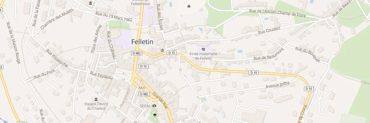 Plan du 18 Rte de Crocq à Felletin