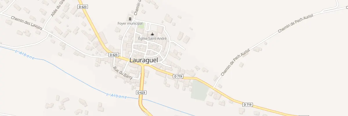 Plan du 55 Le Village à Lauraguel