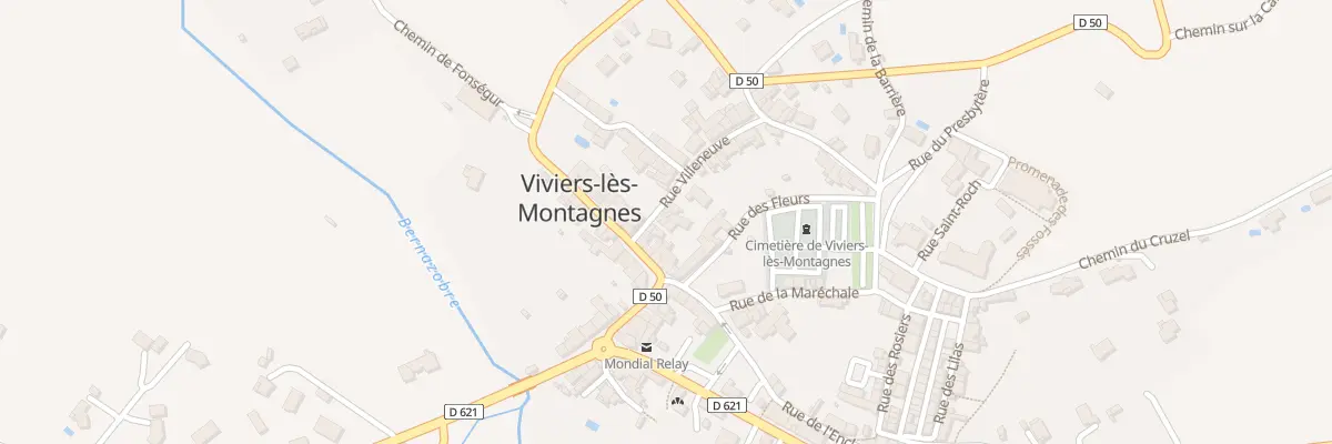 Plan du 2B Rue Villeneuve à Viviers-lès-Montagnes