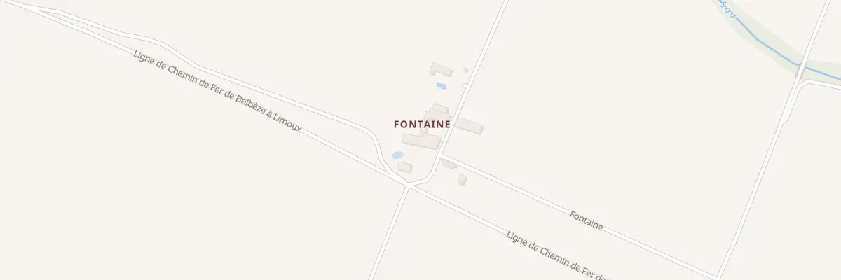 Plan du 100 Fontaine à Malviès